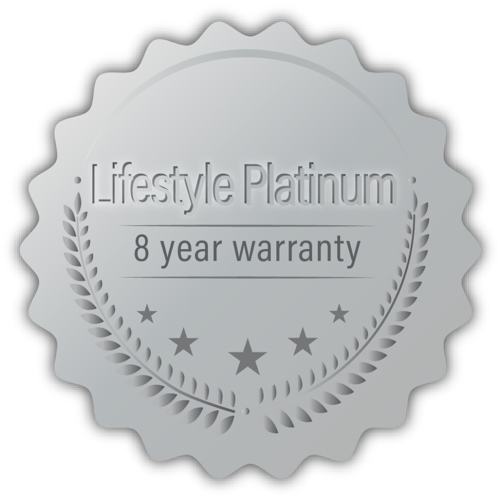 Lifestyle Platinum 8 Year Warranty badge