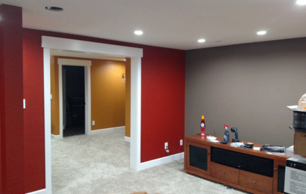 Interior painting basement, residential interior painting, professional residential painting services in Colorado, Denver, Sherwin Williams, paint, painting, trim painting, basement painting, Zenith Painting & Coatings